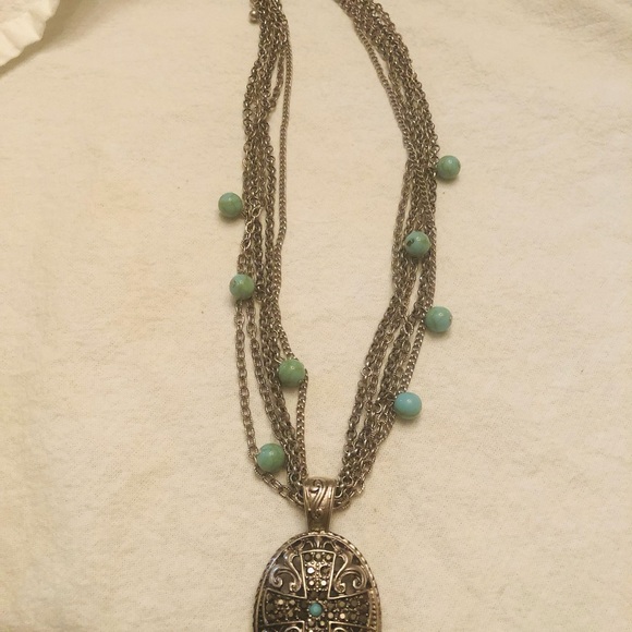 Necklace, Multi-Strand, Western, turquoise, - Picture 4 of 8